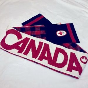 Hudson’s Bay Canada Canadian Olympic Plaid Red White and Black Warm Scarf